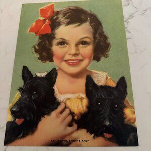 Vintage Calendar Art Print "Bonnie, Sandy & Andy"